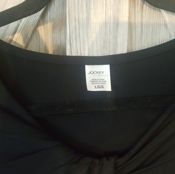Jockey Black Stretch Knit Long Sleeve Top L - Picture 4 of 5